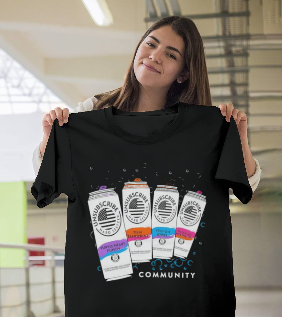 Unsubscribe Hard Seltzer Community Purple Heart Punch Tism Tangerine Five Oh Berry T-Shirt