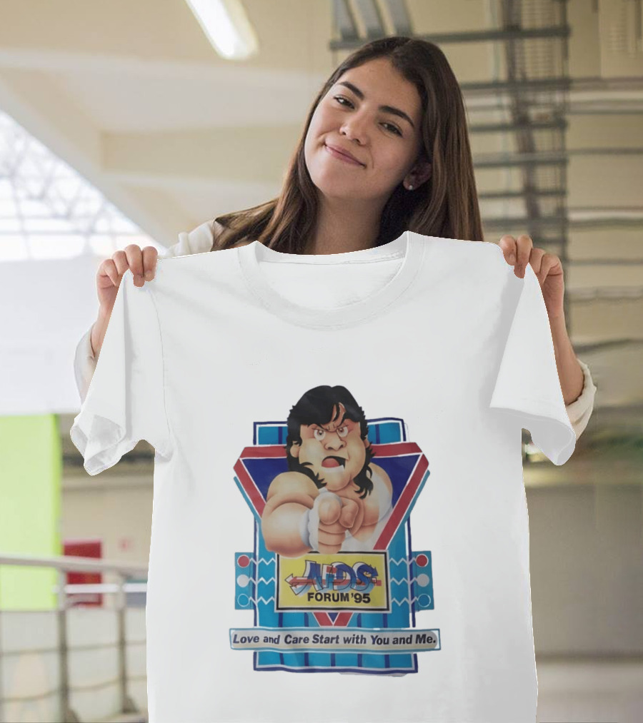 Atsushi Onita AIDS Forum '95 Love And Care Start With You And Me T-Shirt