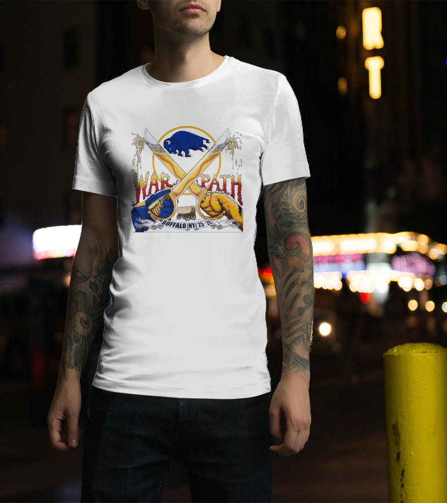 Buffalo NY War Path 25 26 Crossed Beer Sabers Sabres T-Shirt