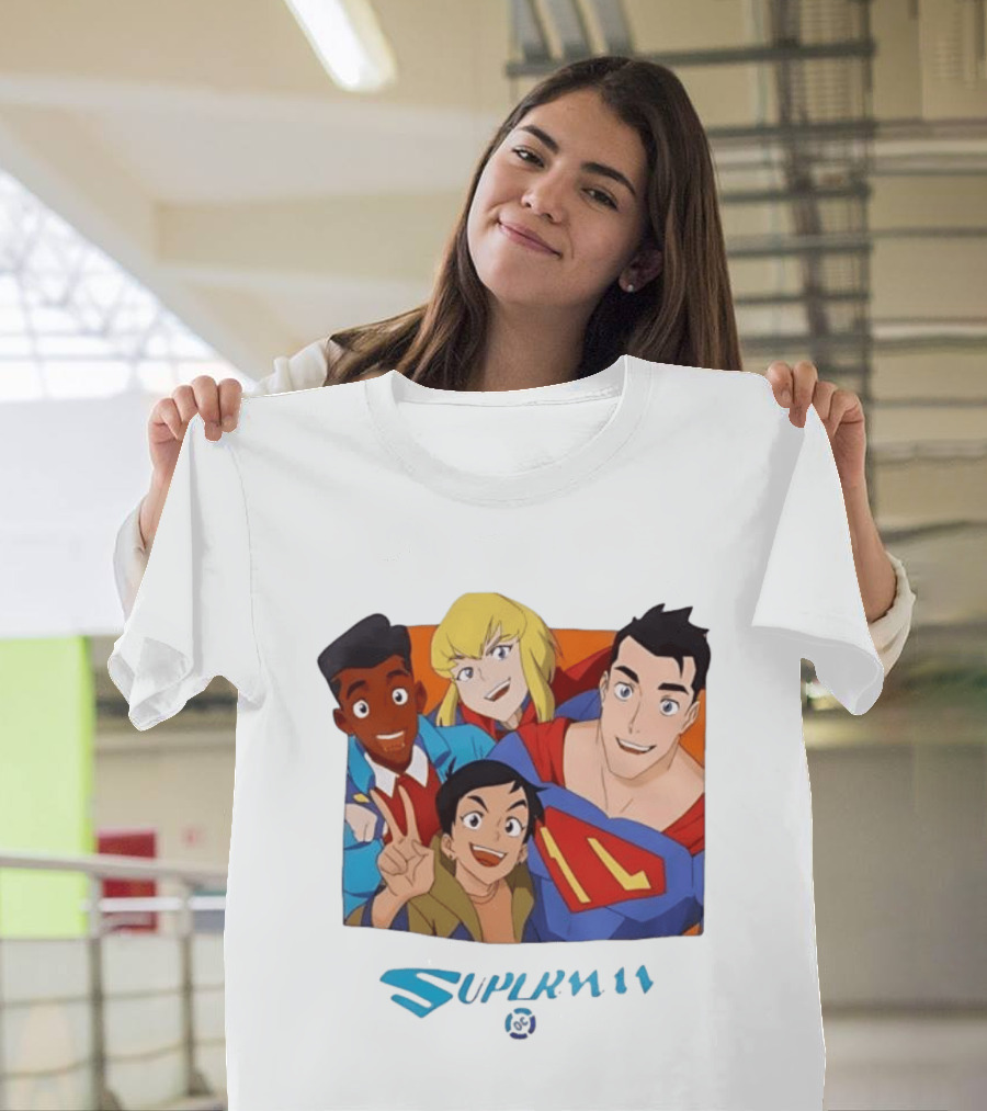 Superman Jimmy Olsen Lois Lane Supergirl My Adventures With Superman Animation Series Characters T-Shirt