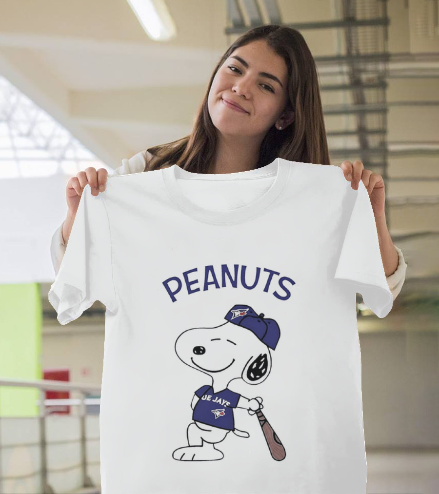 Toronto Blue Jays Peanuts Snoopy Baseball Fan T-Shirt