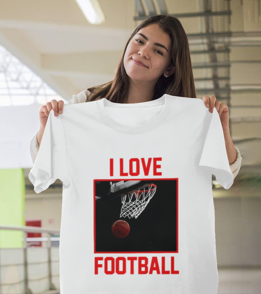 I Love Football Basketball Meme Sports T-Shirt