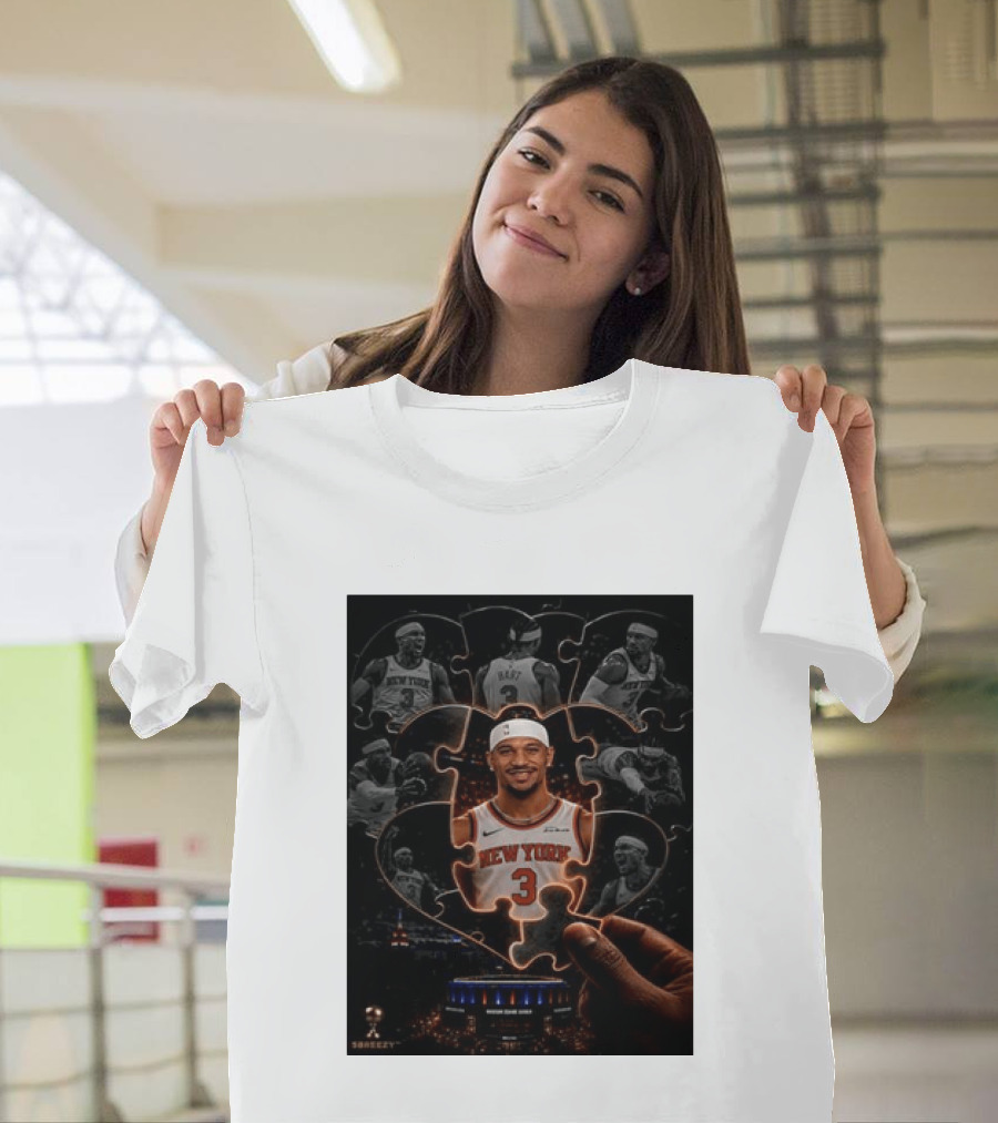 Josh Hart New York Knicks NBA Madison Square Garden Puzzle Image T-Shirt