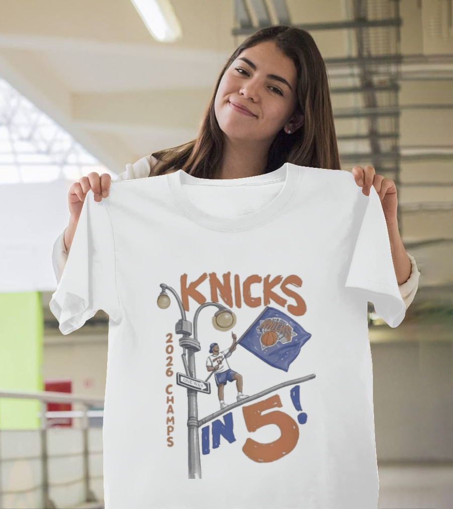 Knicks 2026 Champs In 5 Keith Haring T-Shirt