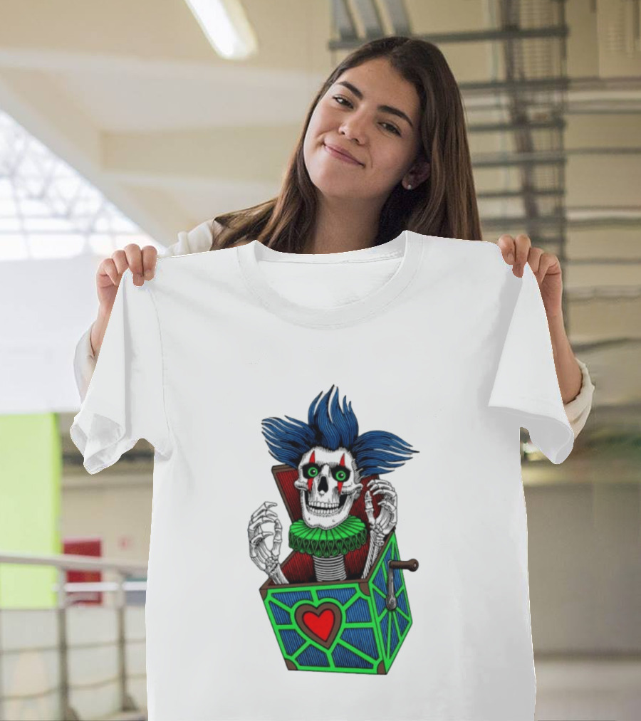 Powell Peralta Chris Hiett Skull Jack In The Box Clown Image T-Shirt