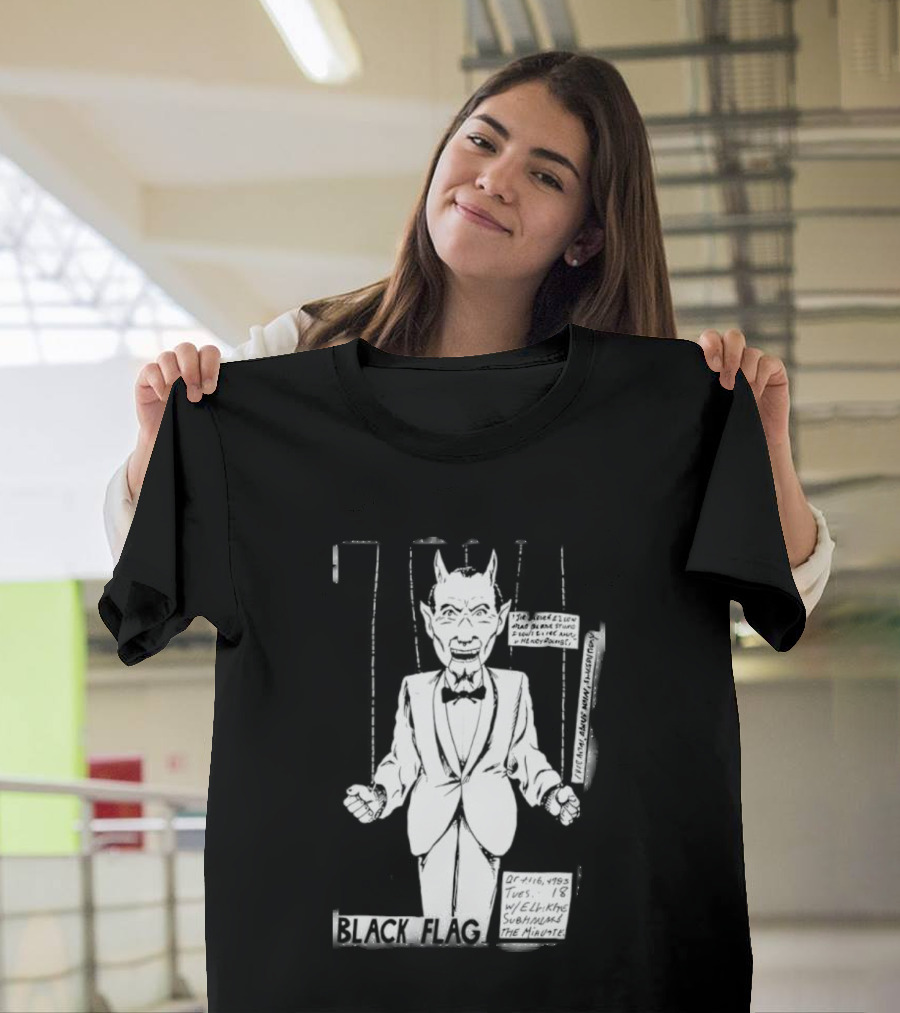 Raymond Pettibon Black Flag Devil Puppet T-Shirt
