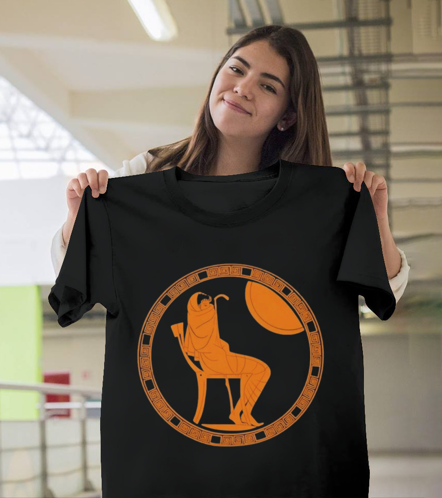 Ancient Greek Achilles Seated Alone In Contemplative Solitude T-Shirt