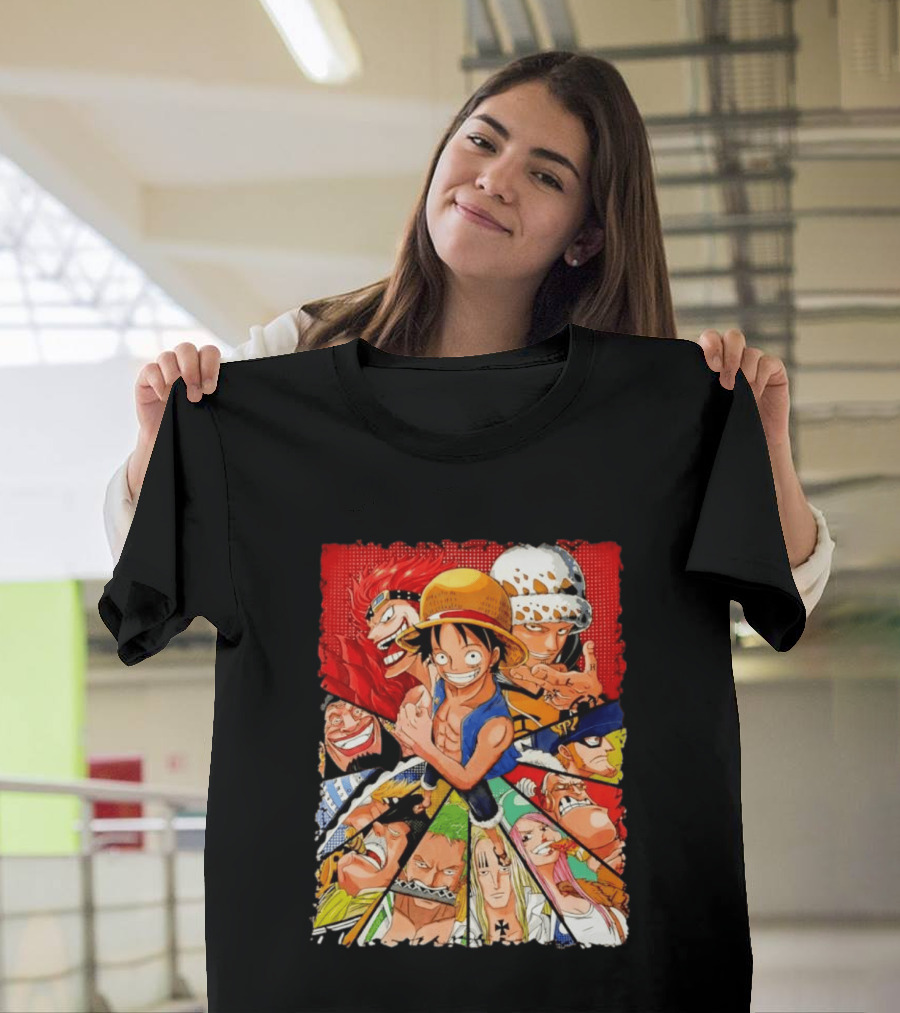 One Piece Luffy Kid Law Blackbeard Zoro Hawkins Drake Apoo Killer Bonney Ensemble T-Shirt