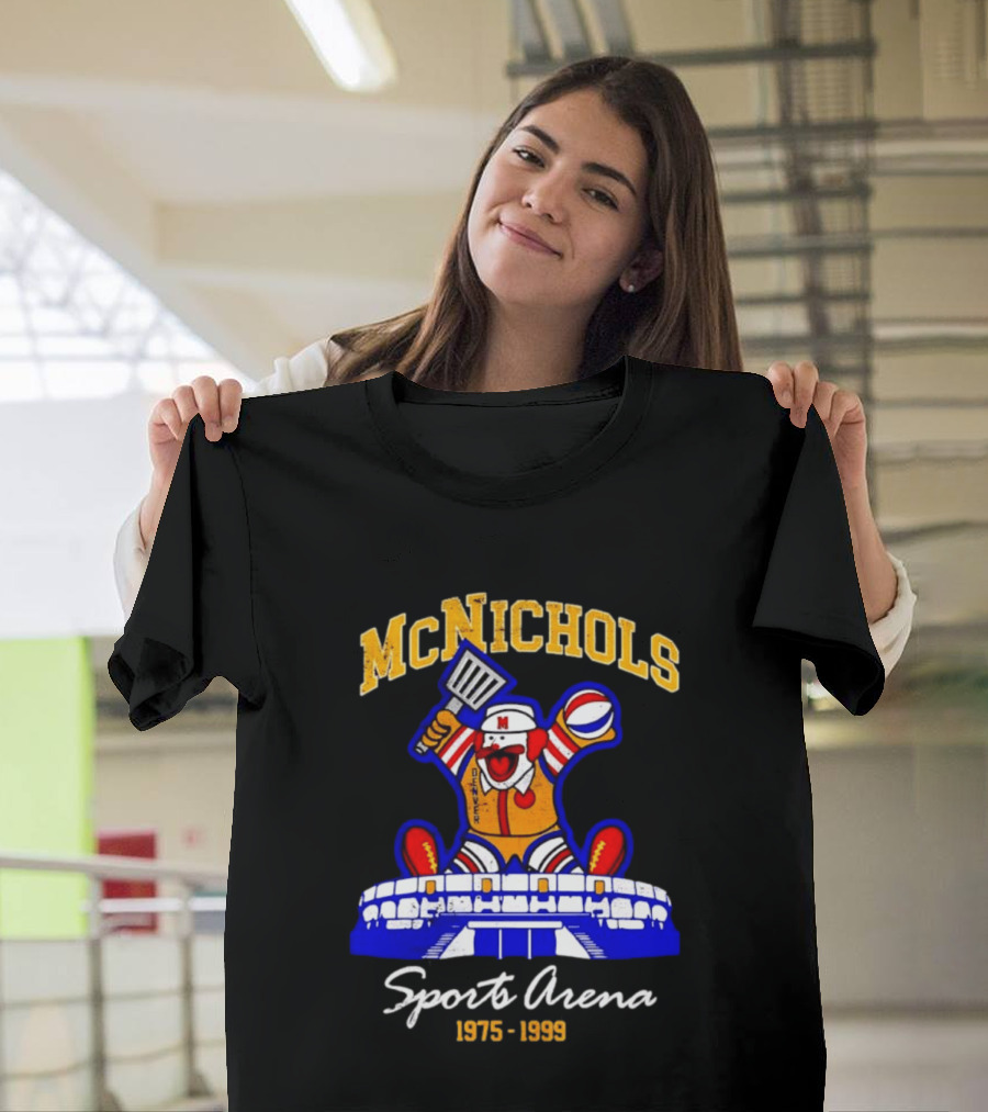 McNichols Sports Arena Denver Nuggets Clown 1975 1999 NBA Basketball T-Shirt