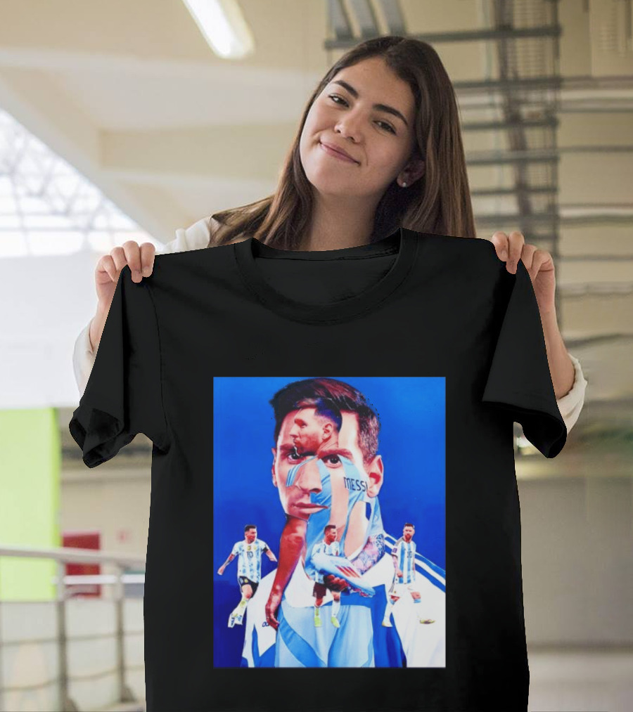 Messi Argentine Footballer Icon In Action T-Shirt
