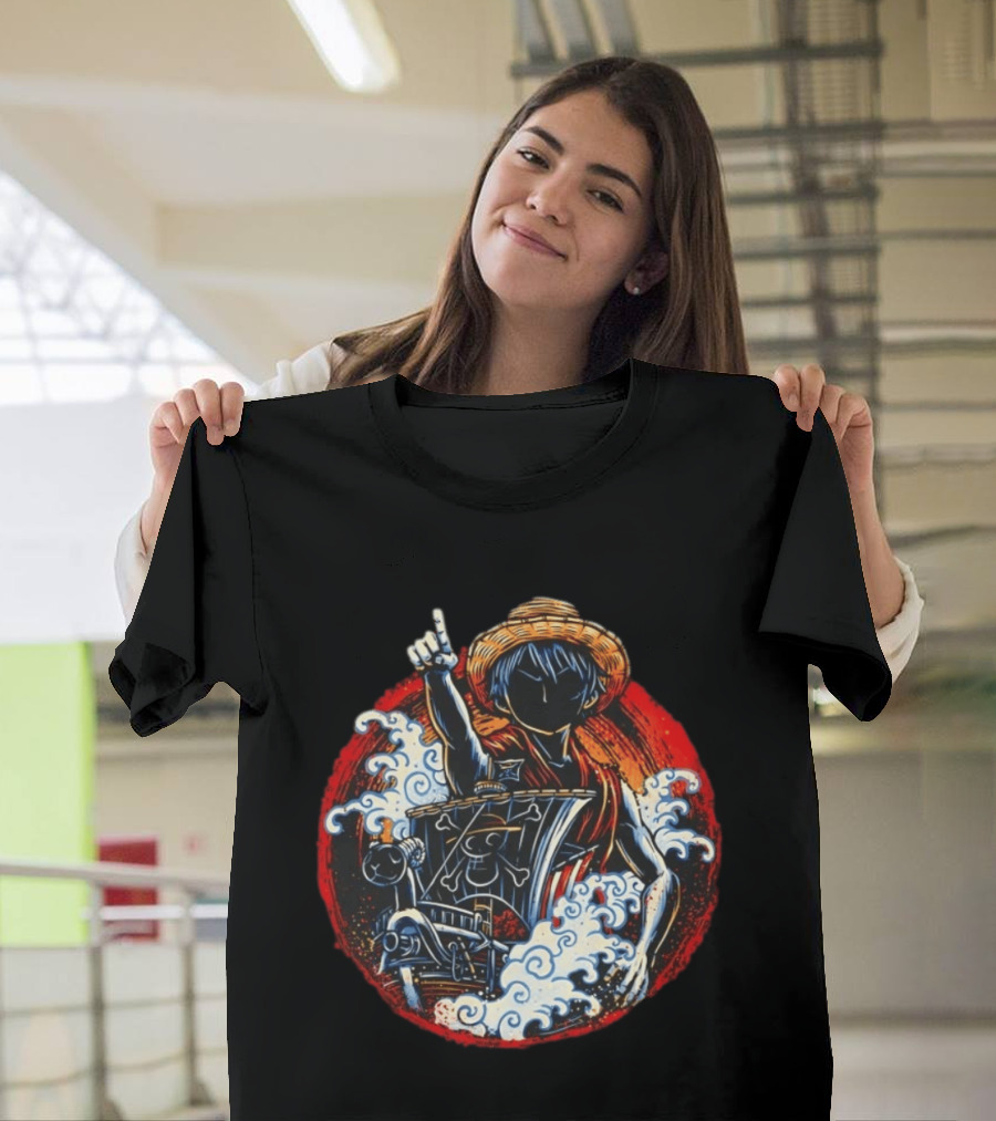 One Piece Monkey D Luffy And Going Merry Adventure Voyage T-Shirt