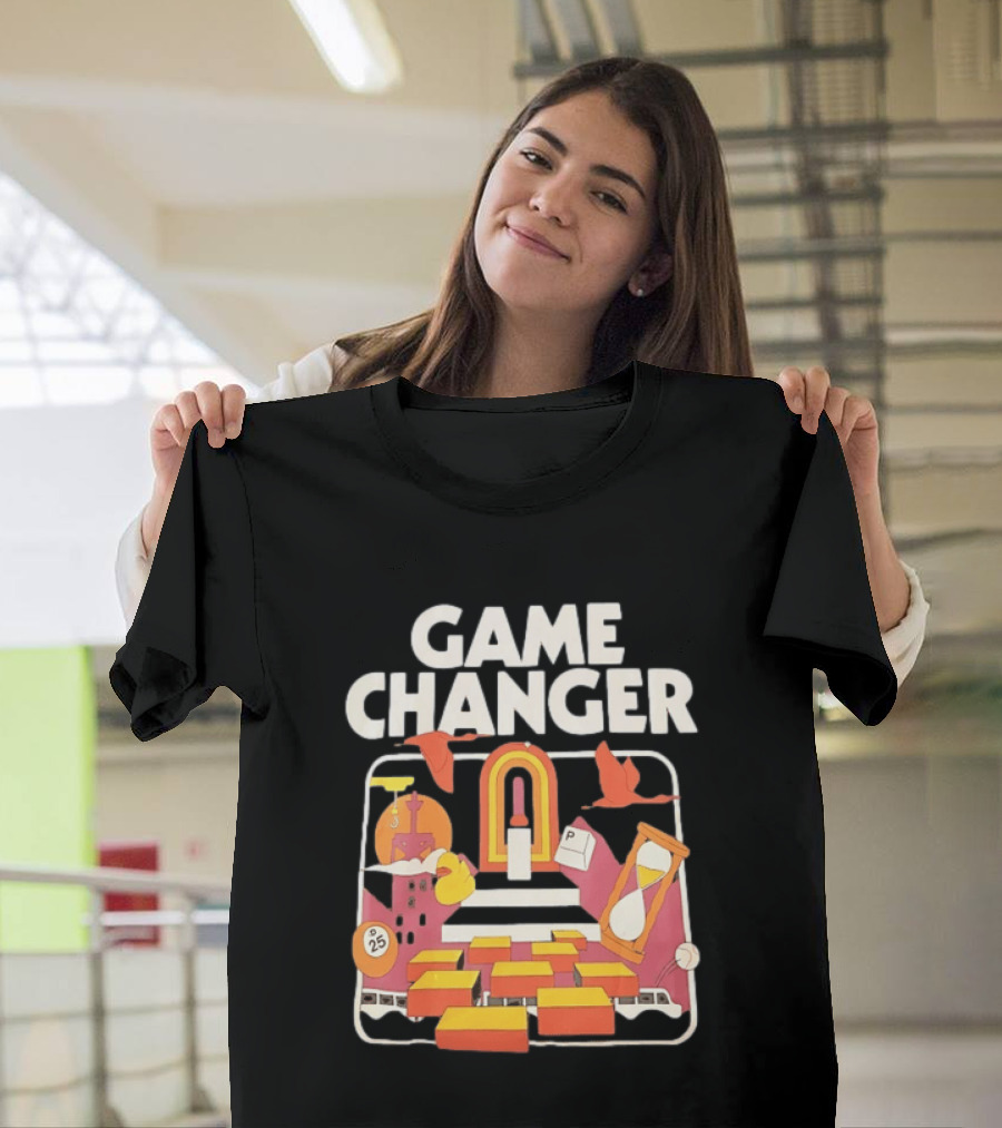 Game Changer Retro Arcade Countdown Hourglass Wings T-Shirt