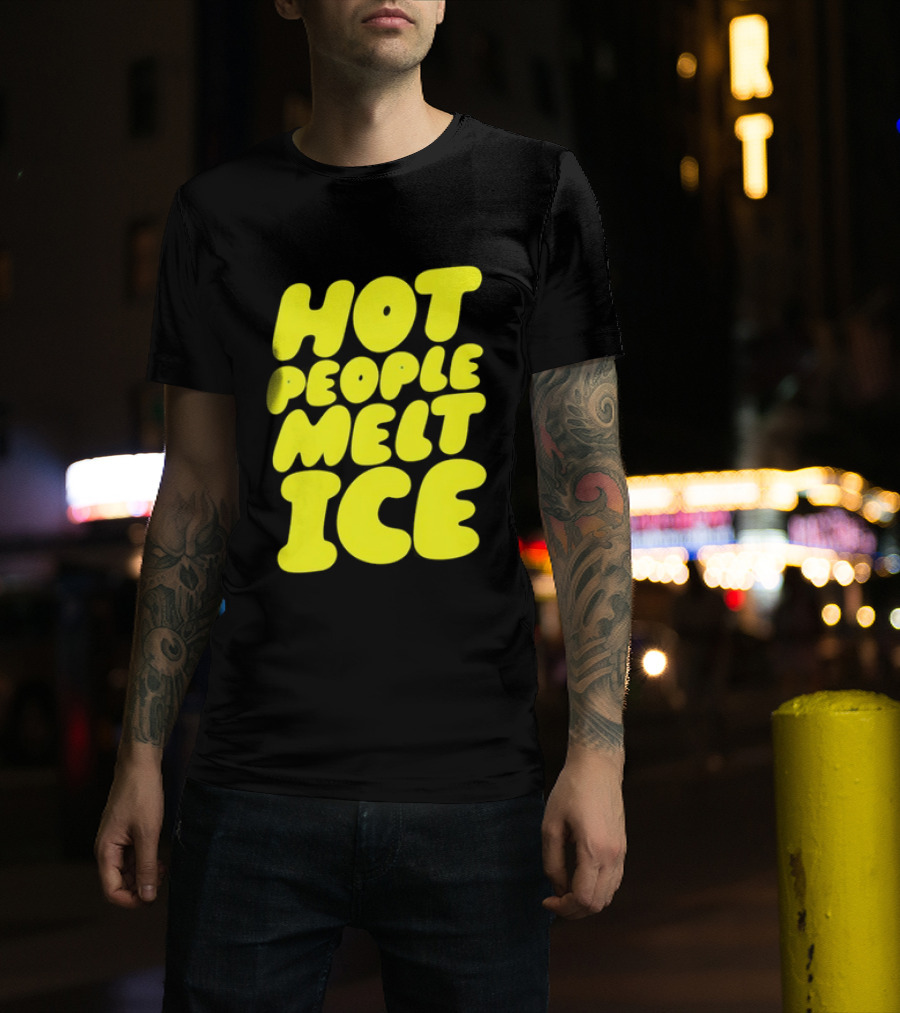 Hot People Melt Ice Bold Yellow T-Shirt