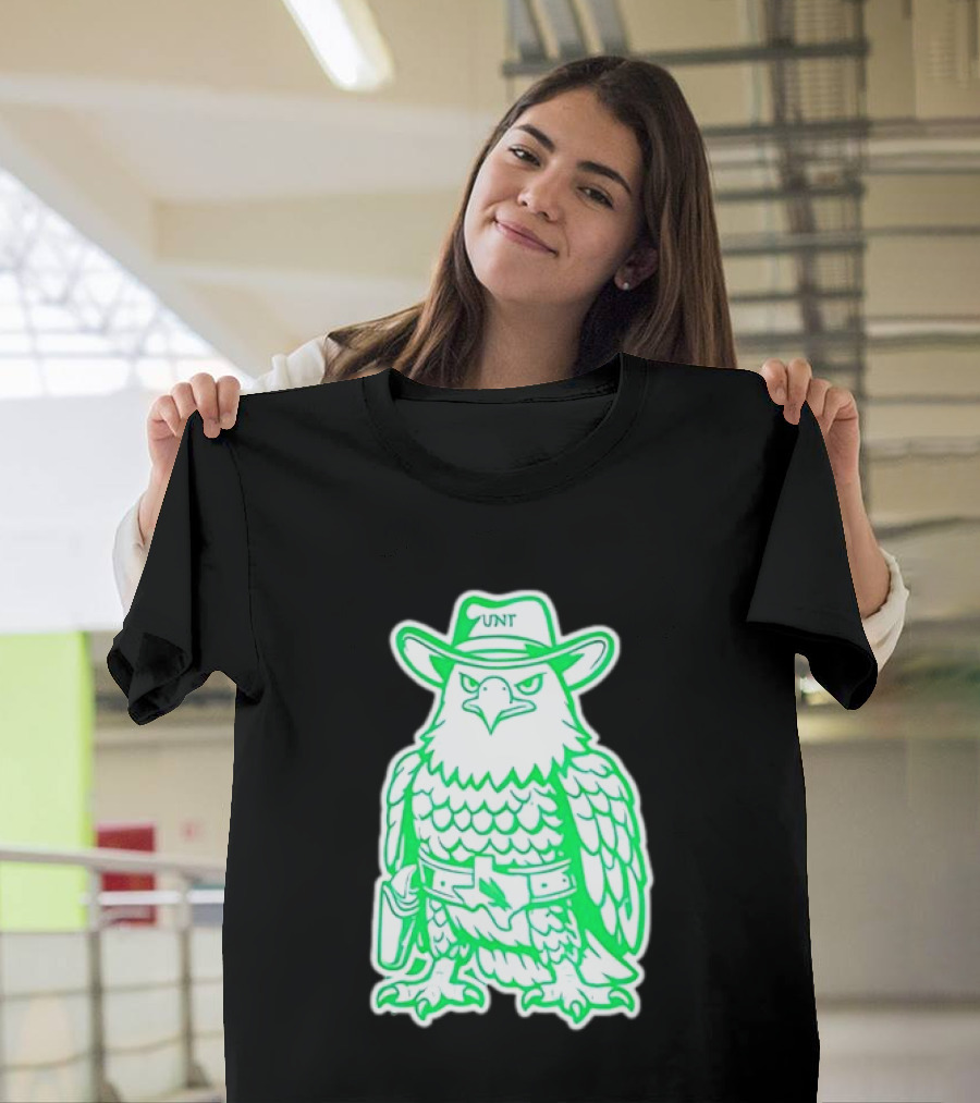 North Texas Mean Green Eagle UNT Cowboy Hat T-Shirt