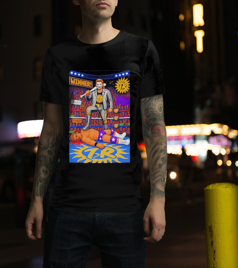 Winner Crazy Purge TR Wrestling Victory 8 Bit T-Shirt
