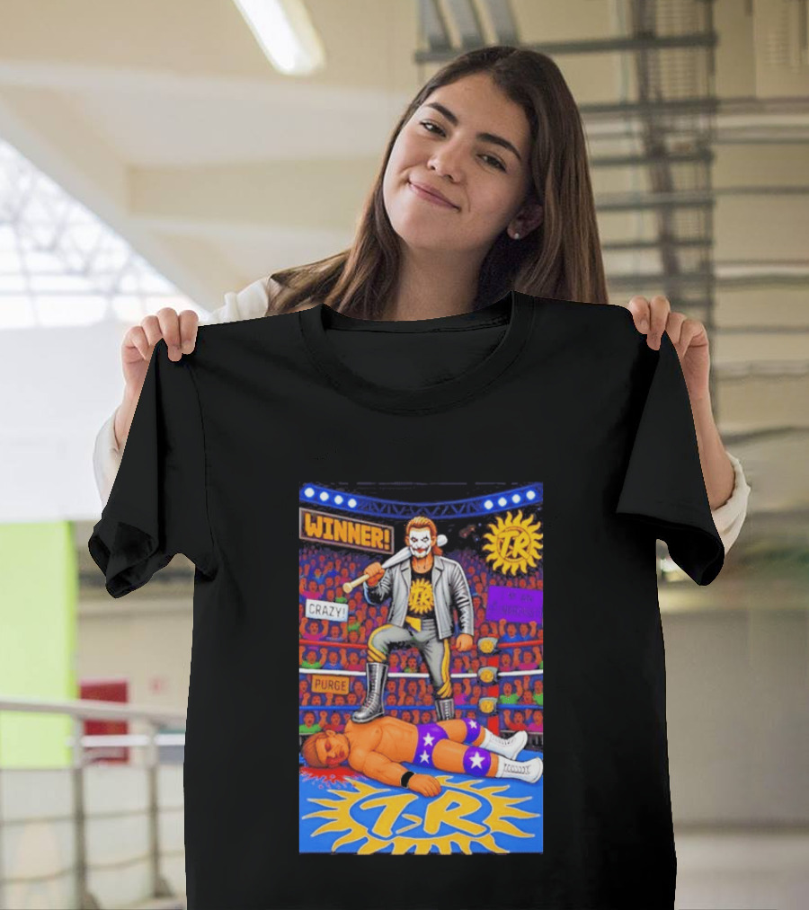 Winner Crazy Purge TR Wrestling Victory 8 Bit T-Shirt