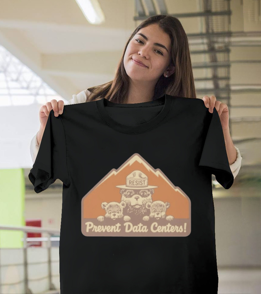 Resist Prevent Data Centers Bear Cubs Mountain T-Shirt