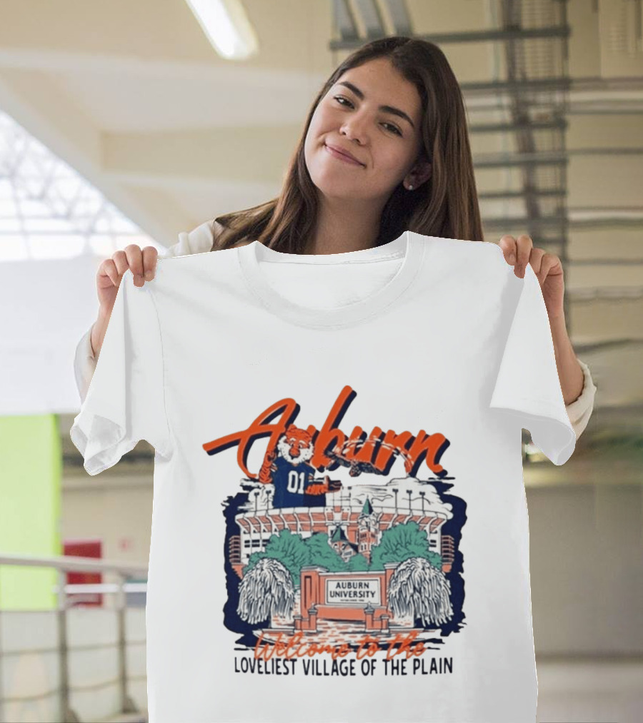 Auburn University Welcome Loveliest Village Of The Plain T-Shirt