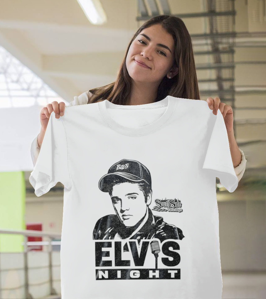 Elvis Night South Side Saturdays Bolt Hat Microphone T-Shirt