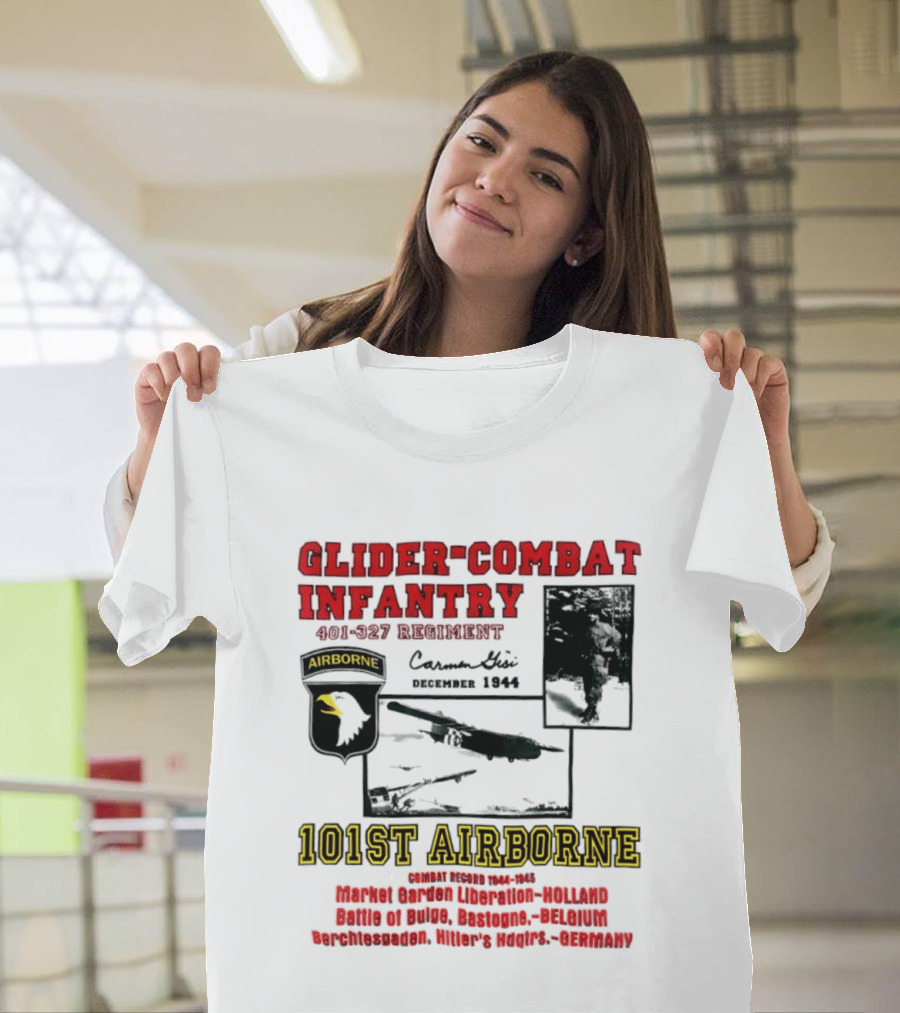 Glider Combat Infantry 401 327 Regiment 101st Airborne Market Garden Arnhem September 1944 T-Shirt