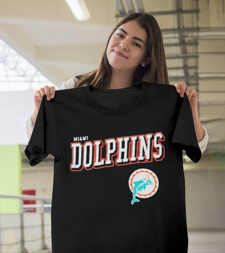 Miami Dolphins Black Retro Team T-Shirt