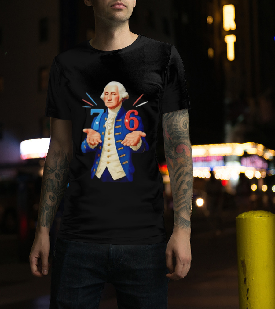 George Washington 1776 Patriotic Founding Father American Independence Day T-Shirt