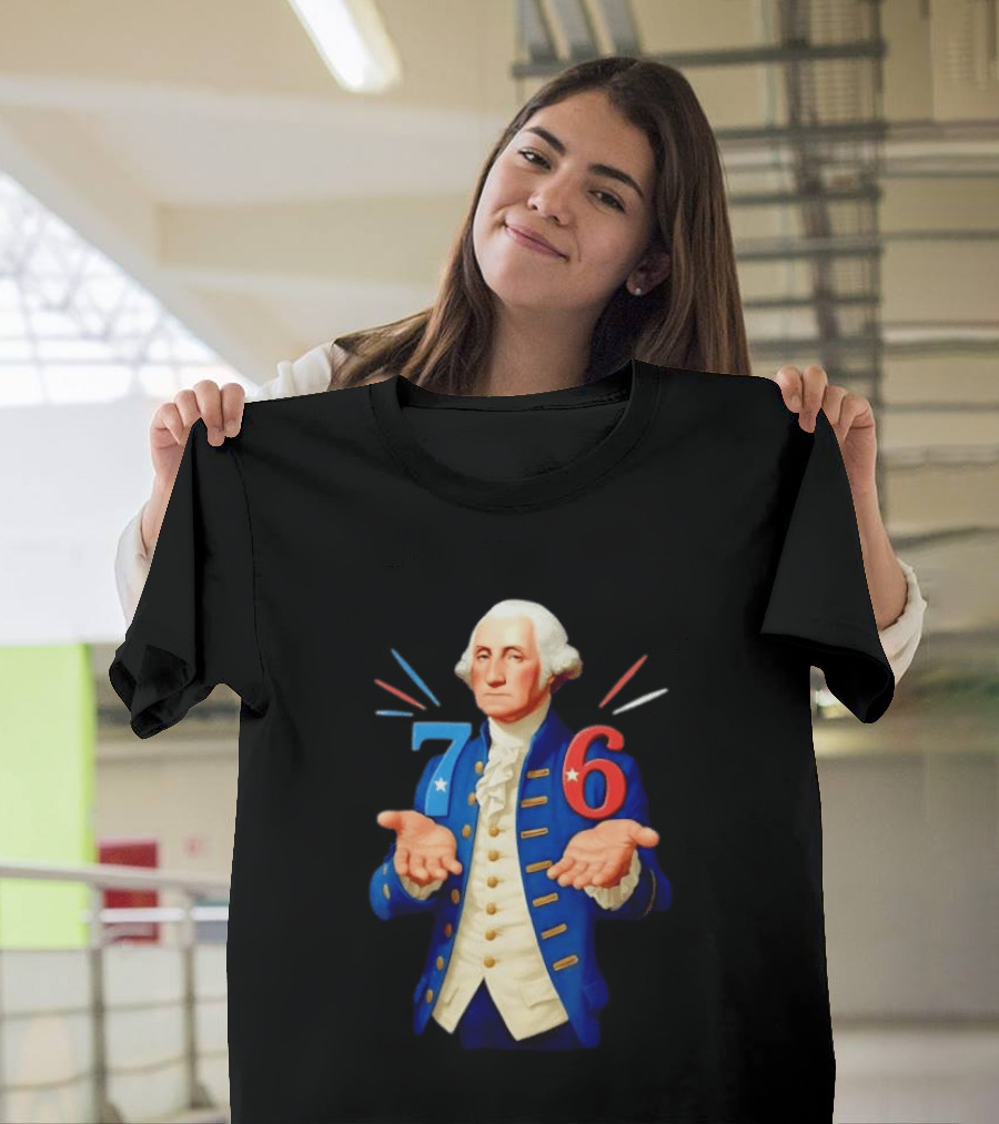 George Washington 1776 Patriotic Founding Father American Independence Day T-Shirt