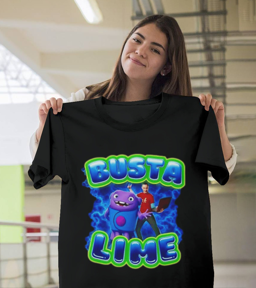 Oh Sheldon Cooper The Big Bang Theory Busta Lime Electric Blue T-Shirt