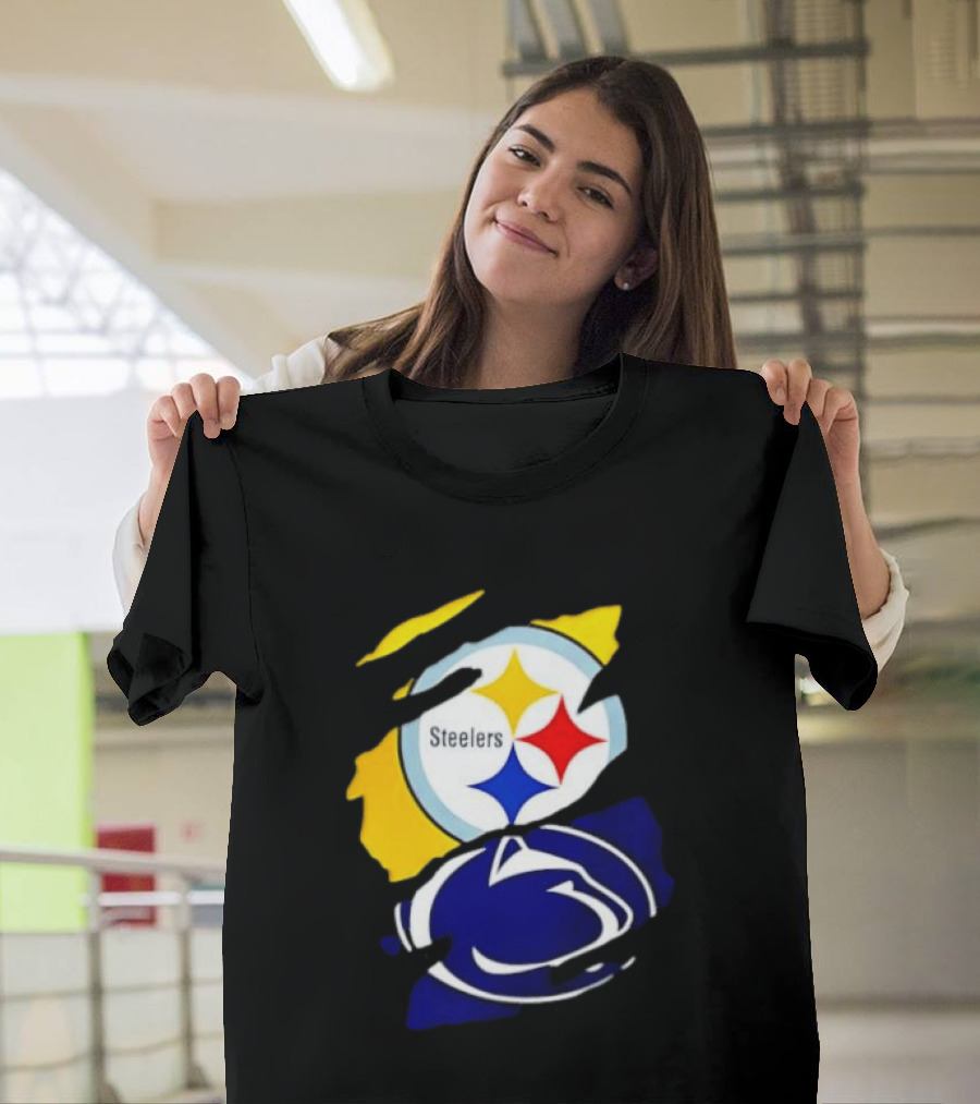 Pittsburgh Steelers Penn State Nittany Lions Team Tear T-Shirt