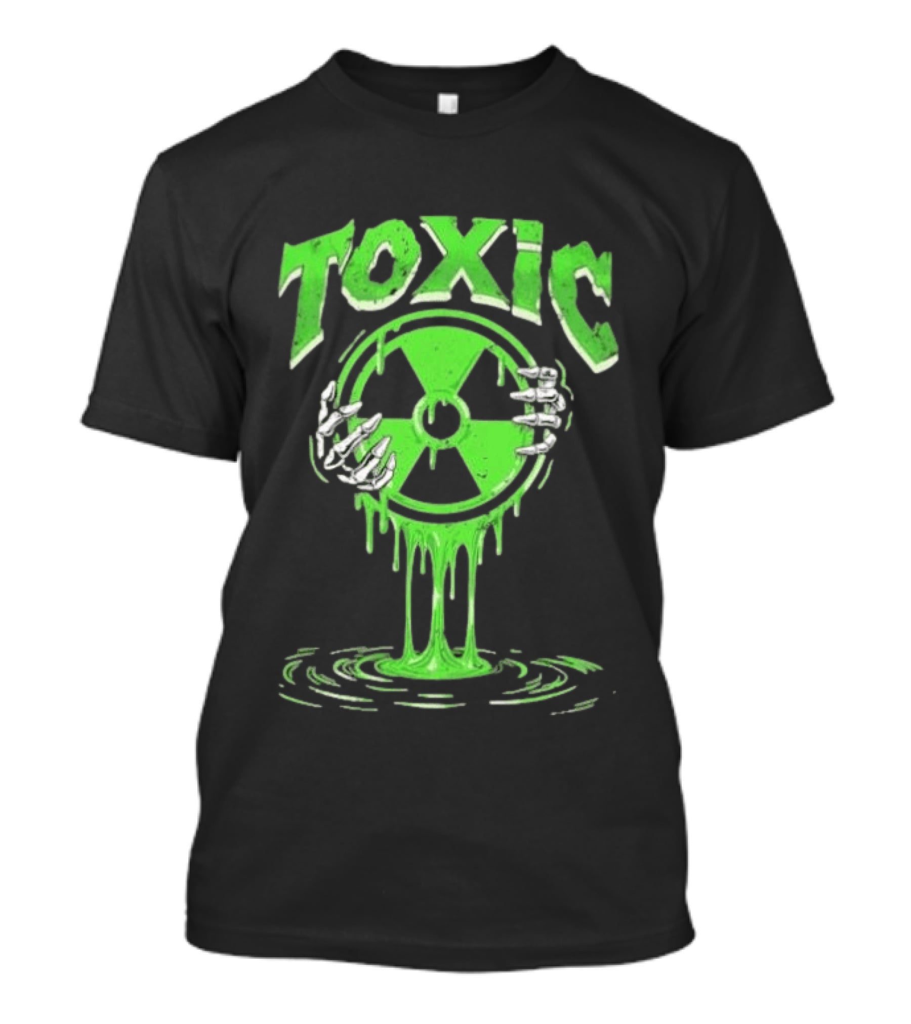 Toxic Radioactive Nuclear Hazard Slime Skeleton Hands T-Shirt