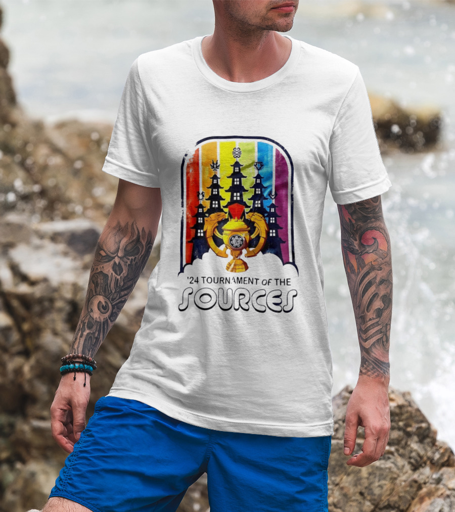 24 Tournament Of The Sources Trophy With Pagoda Silhouette And Rainbow T-Shirt