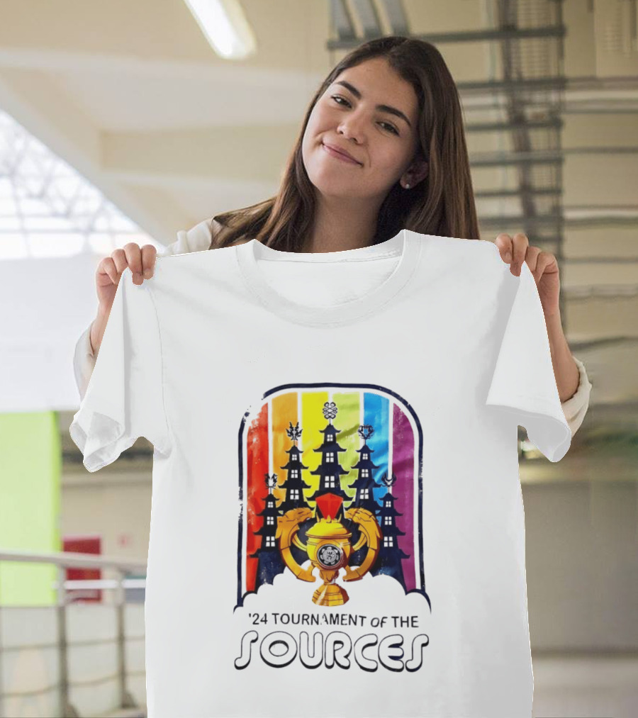 24 Tournament Of The Sources Trophy With Pagoda Silhouette And Rainbow T-Shirt
