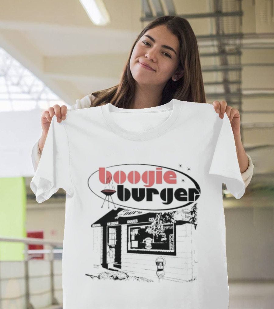 Boogie Burger Grill Shop Burgers Ice Cream Shakes Cold Open T-Shirt