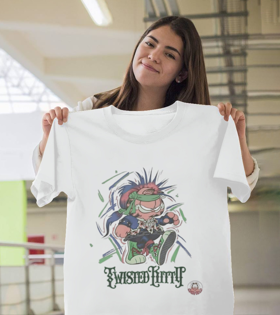 Garfield Twisted Kitty Cartoon Ninja T-Shirt