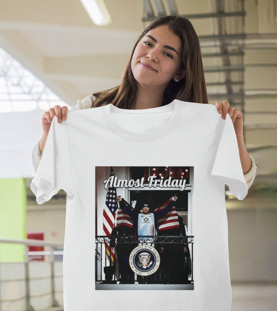 Almost Friday Justin Gaethje UFC Freedom 250 Presidential Seal American Flag T-Shirt