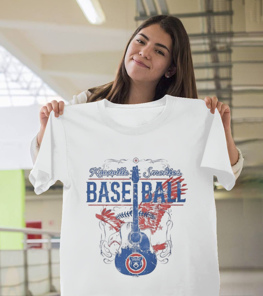 Knoxville Smokies Baseball Guitar Eagle Minor League Team T-Shirt