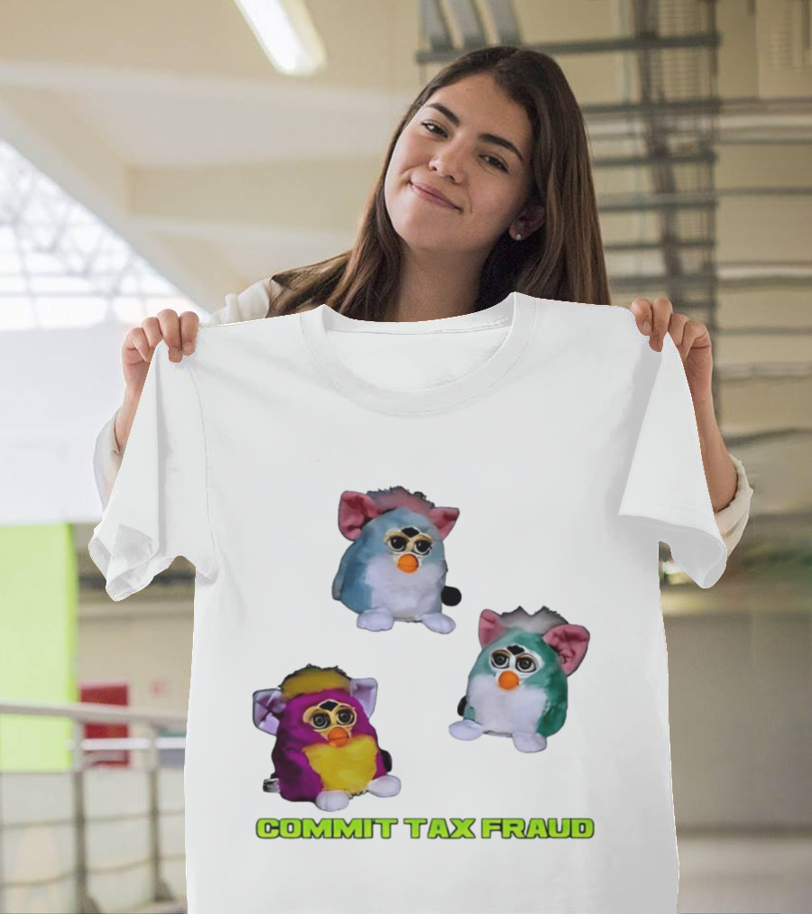 Furby Aesthetic Commit Tax Fraud Multi Color Collection T-Shirt
