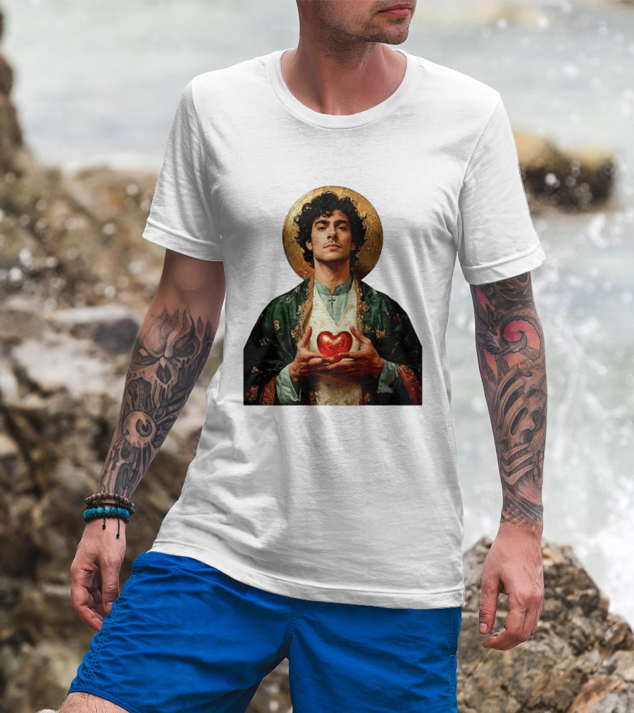 Luigi Mangione Patron Saint Holding Sacred Heart For Health Care Justice T-Shirt
