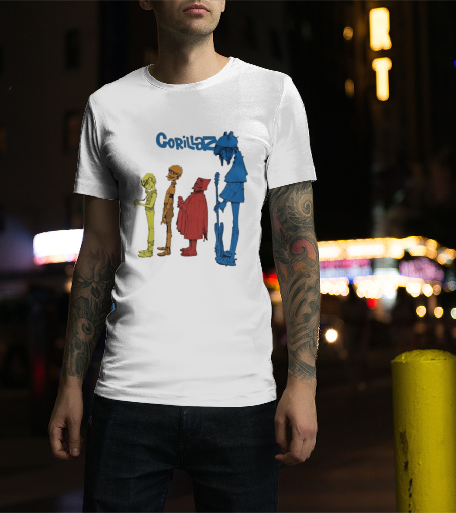 Gorillaz Concert Characters Art Tottenham Stadium Event T-Shirt
