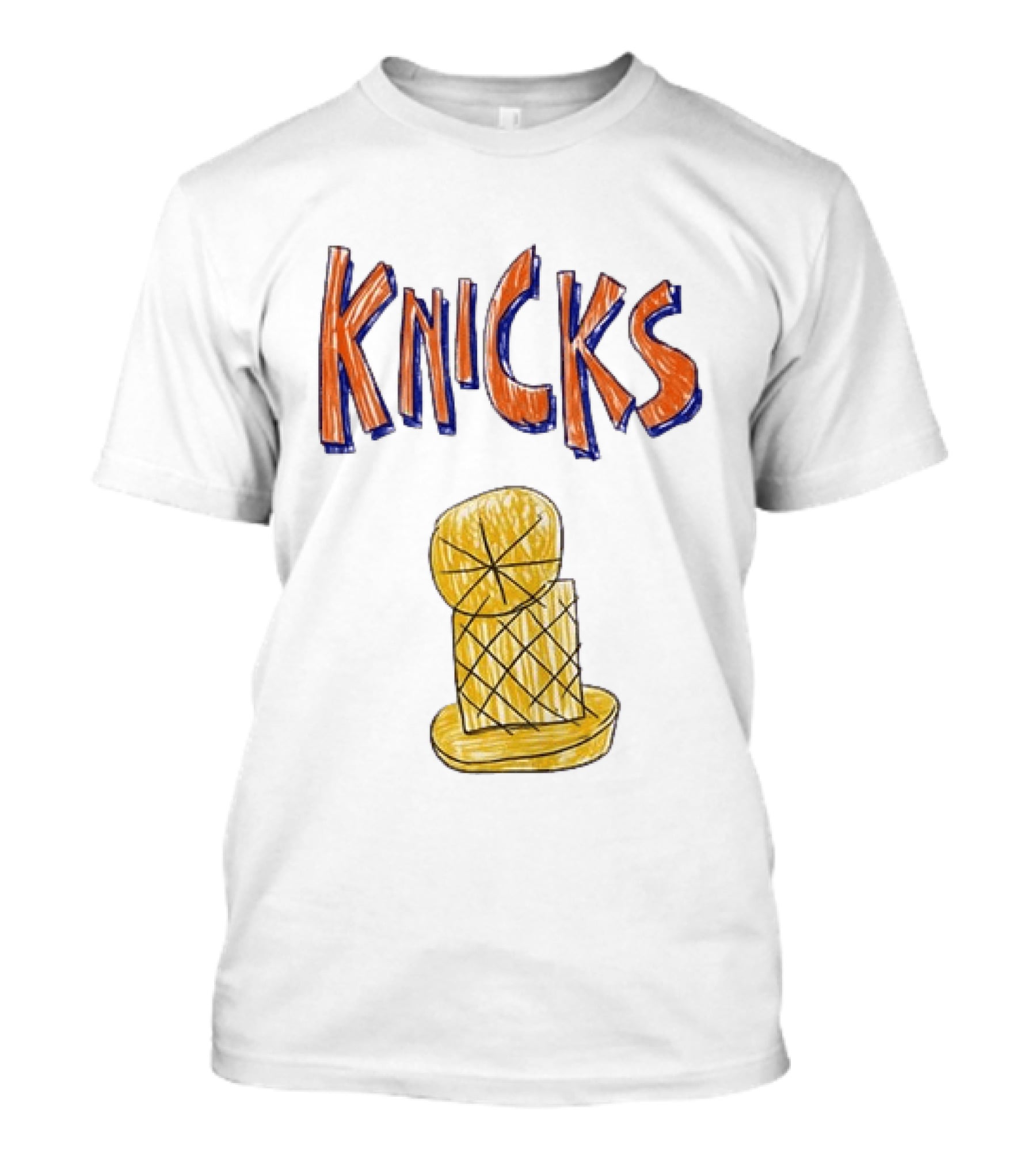 Knicks Hand Drawn NBA Champions Trophy T-Shirt
