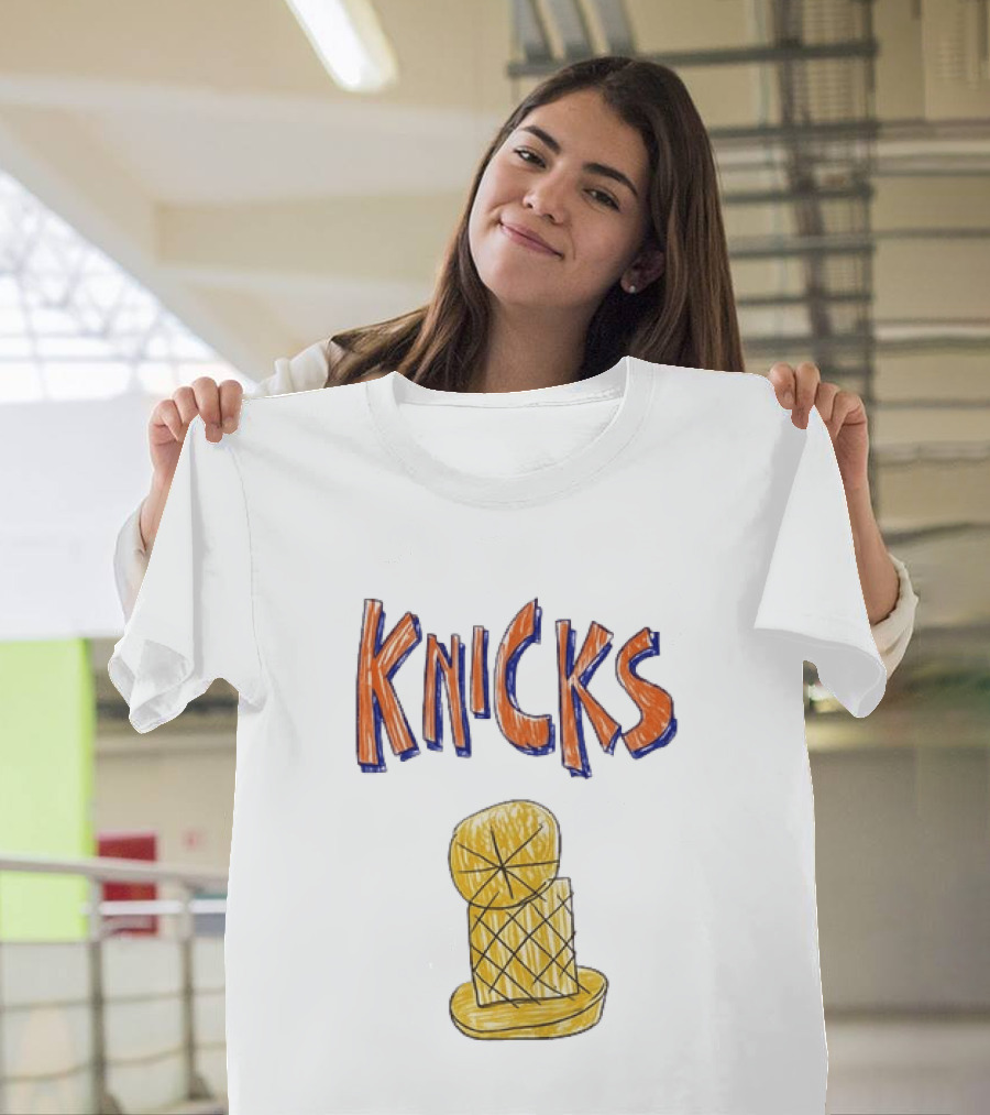 Knicks Hand Drawn NBA Champions Trophy T-Shirt