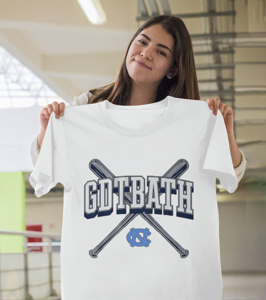 North Carolina Tar Heels GDTBATH UNC Baseball Crossed Bats T-Shirt