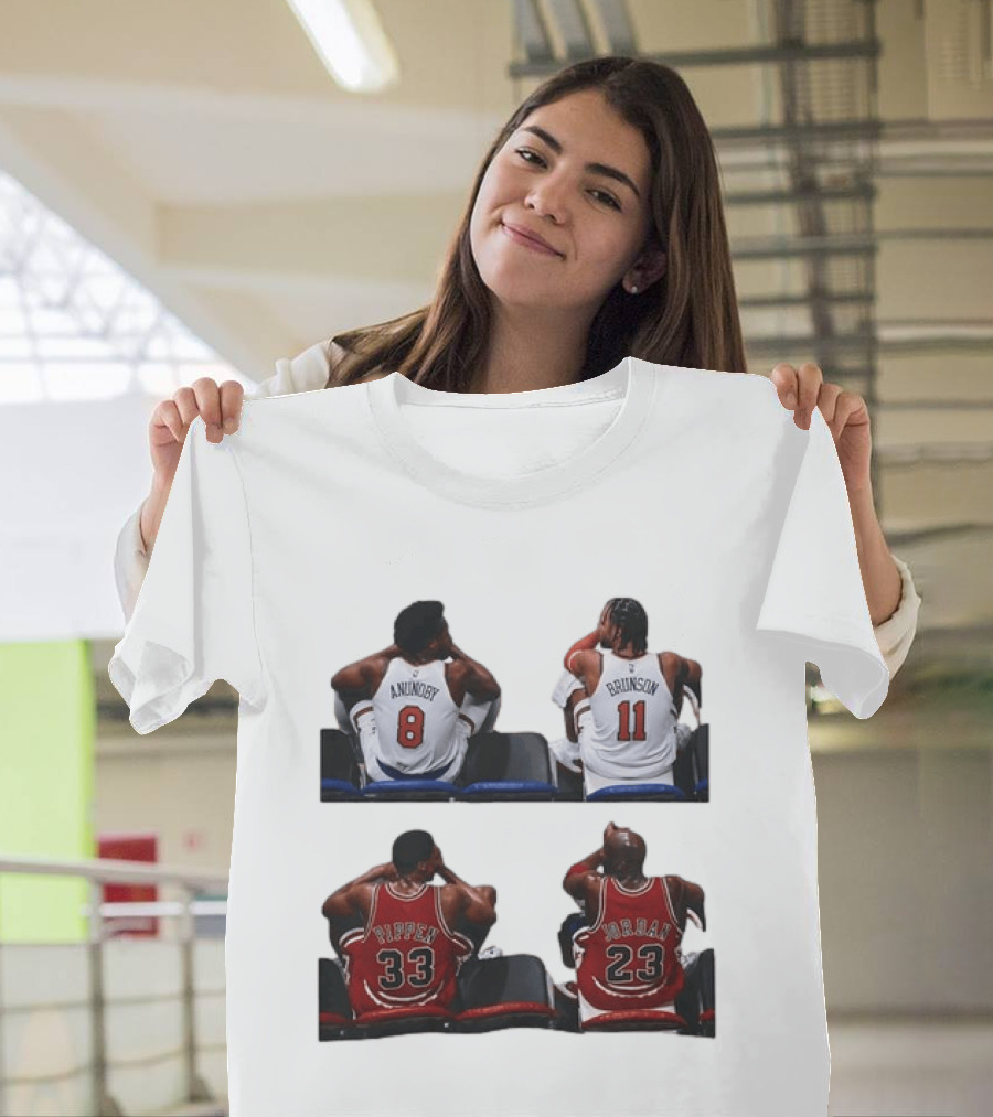 OG Anunoby Jalen Brunson Knicks Scottie Pippen Michael Jordan Bulls Legends 23 33 11 8 T-Shirt