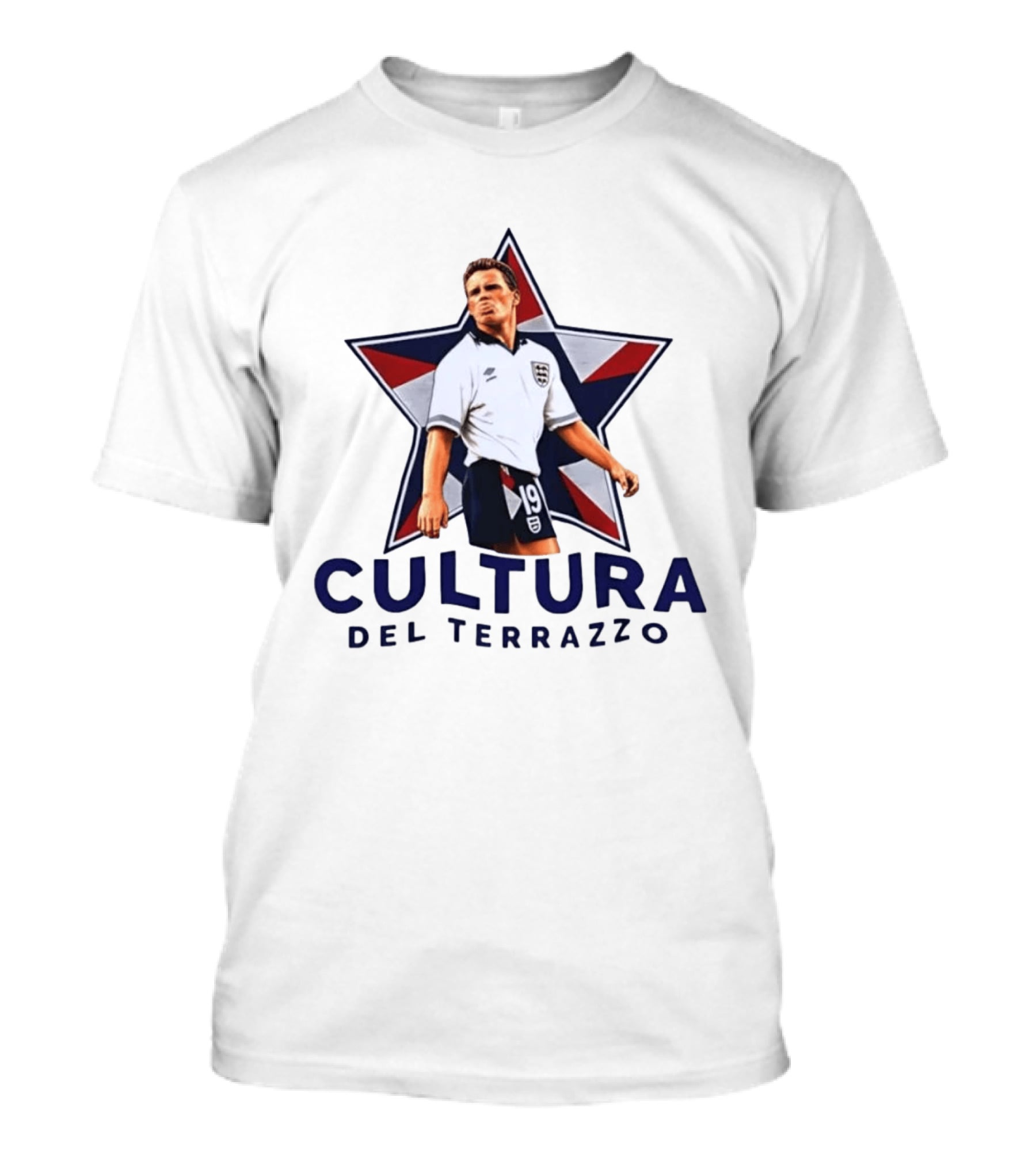 Paul Gascoigne England 19 Cultura Del Terrazzo Star T-Shirt