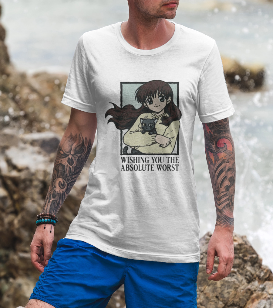 Wishing You The Absolute Worst Anime Girl Cat Scene T-Shirt
