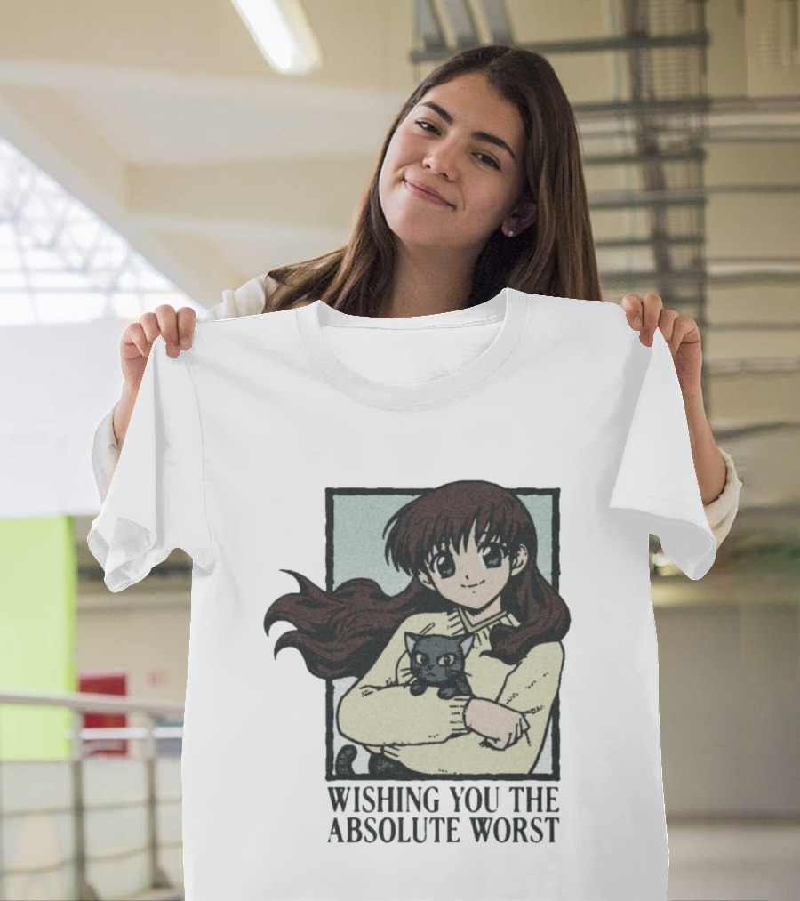 Wishing You The Absolute Worst Anime Girl Cat Scene T-Shirt