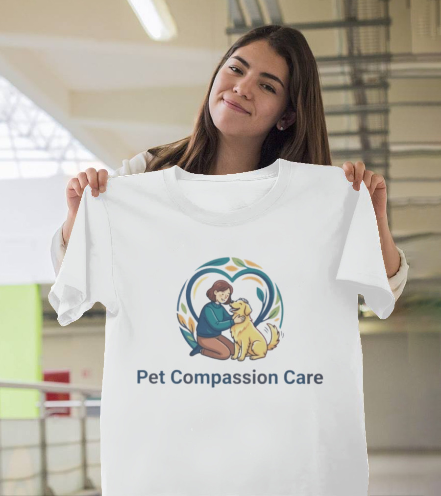 Pet Compassion Care Heartwarming Human Canine Bond And Love T-Shirt