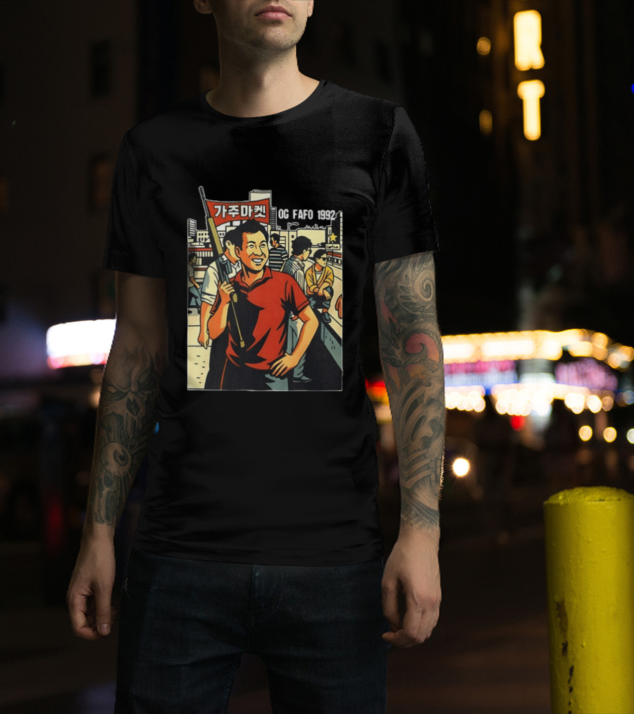 LA Riots 1992 Roof Korean Veterans Og Fafo T-Shirt