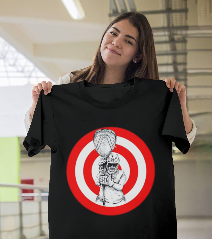 Lacrosse Player Bullseye Target Sport Athlete Competition Training Practice Goalkeeper T-Shirt