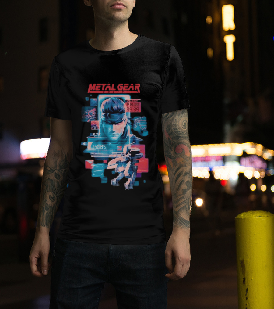Metal Gear Solid Snake Tactical Espionage Action Alert 99.99 PTT Memory 89.85 T-Shirt